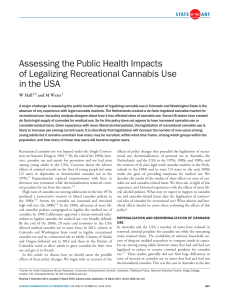 Assessing the Public Health Impacts of Legalizing Recreational