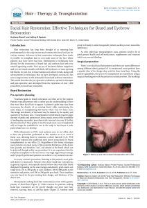 Facial Hair Restoration: Effective Techniques for