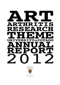 Arthritis Research Theme 2012 Report