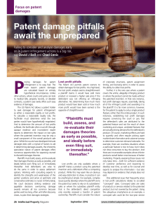 Patent damage pitfalls await the unprepared