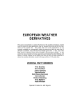 european weather derivatives - Institute and Faculty of Actuaries
