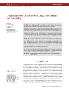 Desensitization to Oxcarbazepine