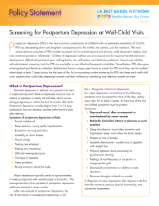 Screening for Postpartum Depression at Well-Child