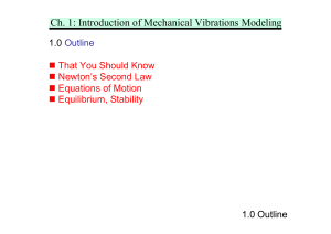 Ch. 1: Introduction of Mechanical Vibrations Modeling