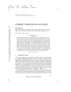 COMPACT GROUPS OF GALAXIES