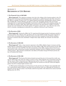 Lesson 2 Activities - Teaching Financial Crises