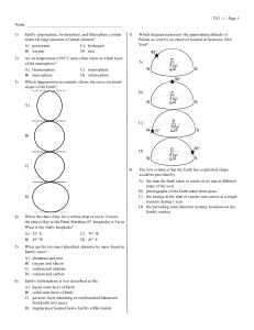 Name: 1) Earth`s troposphere, hydrosphere, and lithosphere contain