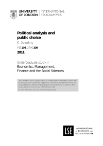 Political analysis and public choice