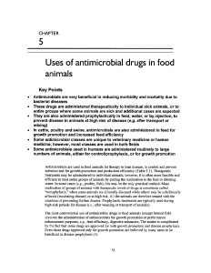 5 Uses of antimicrobial drugs in food animals