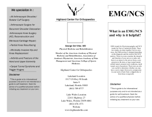 EMG/NCS - Highland Center for Orthopaedics