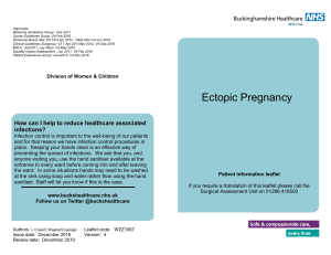 Ectopic Pregnancy - Buckinghamshire Healthcare NHS Trust