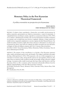 Monetary Policy in the Post Keynesian Theoretical Framework