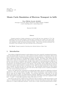 Monte Carlo Simulation of Electron Transport in