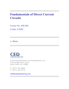 Fundamentals of Direct Current Circuits