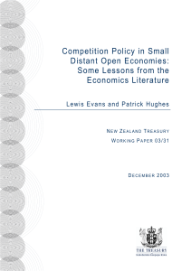 Competition Policy in Small Distant Open Economies