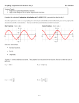 Graphing Trigonometric Functions: Day 1 Pre