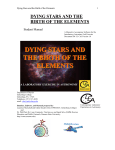 DYING STARS AND THE BIRTH OF THE ELEMENTS
