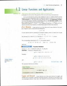 1.2 Linear Functions and Applications