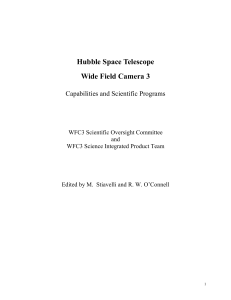 WFC3 Science White Paper - Space Telescope Science Institute
