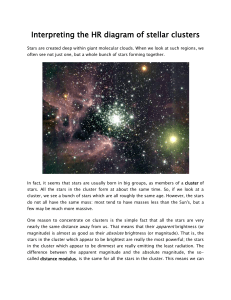 Interpreting the HR diagram of stellar clusters