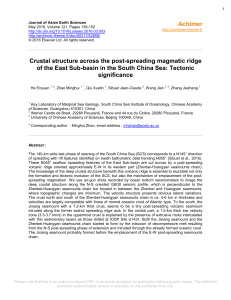 Crustal structure across the post-spreading - Archimer