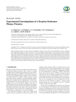 Experimental Investigations of a Krypton Stationary Plasma Thruster