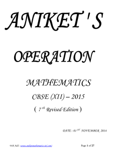 Aniket Mathematics