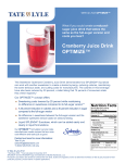 Cranberry Juice Drink OPTIMIZE