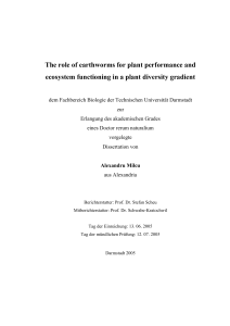 The role of earthworms on plant performance and ecosystem function.