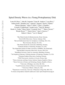 Spiral Density Waves in a Young Protoplanetary