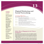 Chapter 13 - Digital Marketing and Social Networking