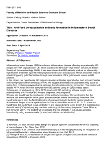 Anti-food polysaccharide antibody formation in Inflammatory