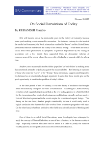 On Social Darwinism of Today