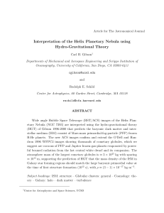 Interpretation of the Helix Planetary Nebula using Hydro