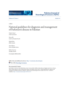 National guidelines for diagnosis and management of Parkinson`s