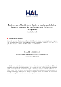 Engineering of Lactic Acid Bacteria strains modulating immune