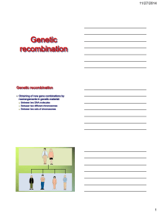 Genetic recombination