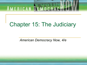 Chapter 15: The Judiciary