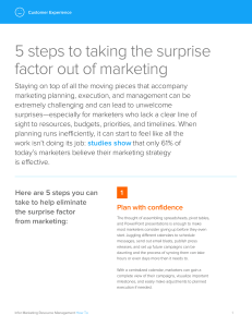 5 steps to taking the surprise factor out of marketing