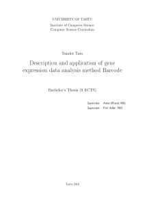 Description and application of gene expression data analysis