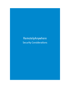 Security Considerations for RemotelyAnywhere