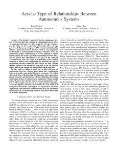 Acyclic Type of Relationships Between Autonomous