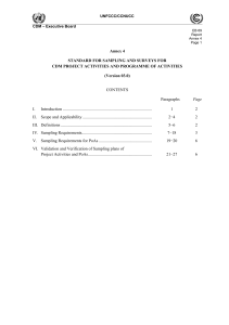 UNFCCC Standard for sampling and surveys in CDM