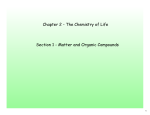 Chapter 2 - The Chemistry of Life Section 1