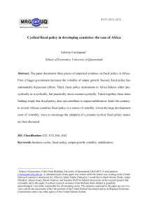 Cyclical fiscal policy in developing countries: the case of Africa