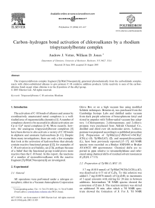 Carbon–hydrogen bond activation of chloroalkanes by a rhodium