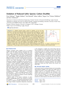 Oxidation of Reduced Sulfur Species: Carbon