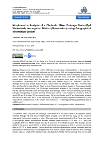 Morphometric Analysis of a Phulambri River Drainage Basin (Gp8