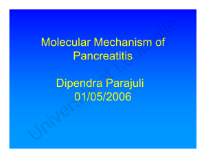 Molecular Mechanism of Pancreatitis