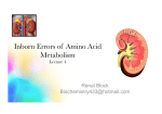 Inborn Errors of Amino Acid Metabolism
